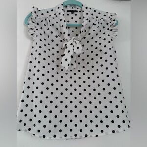 Black and White Polka Dot Blouse